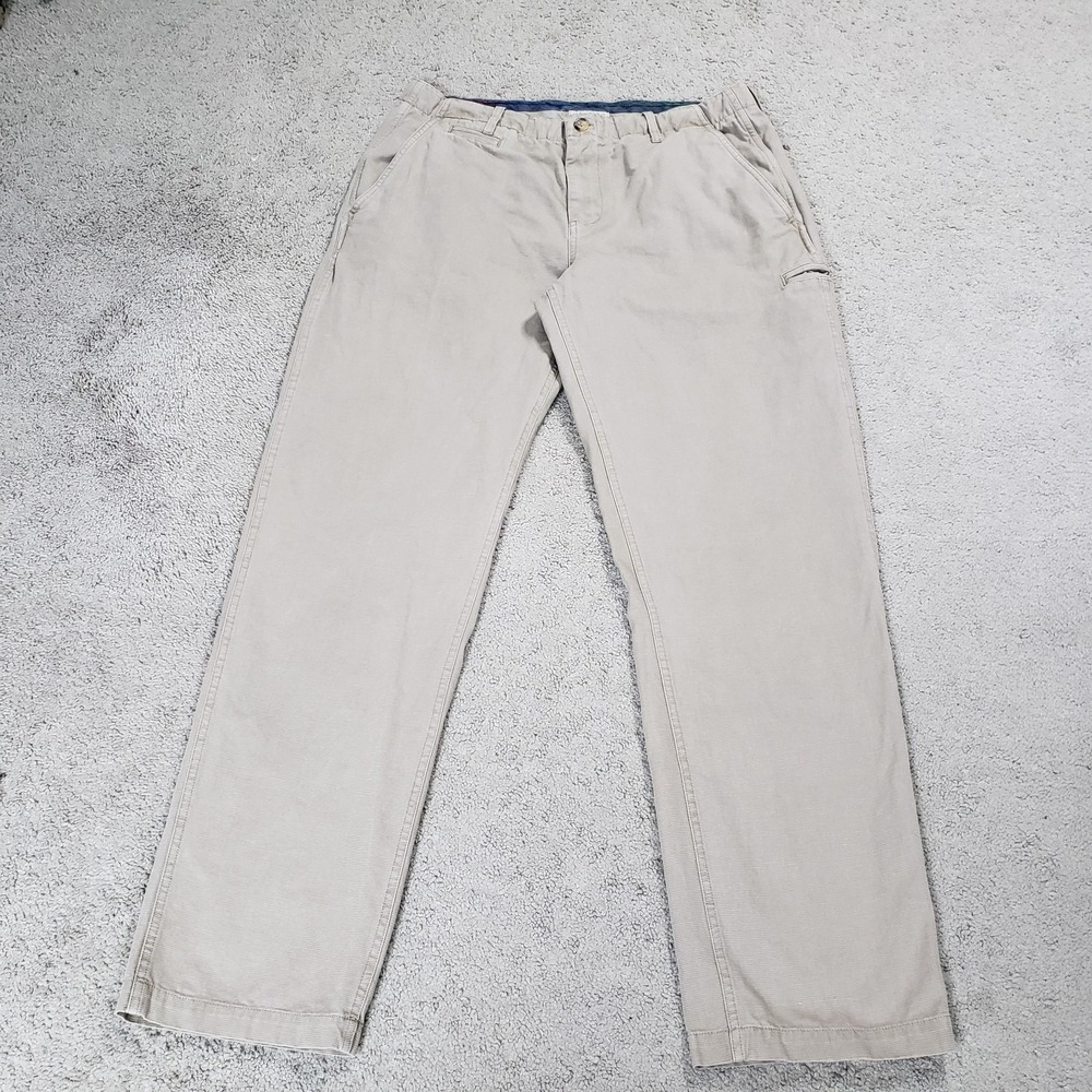 Carbon 2 Cobalt Pants Mens 34x32‎ A Cut Above Tan Chino Trousers Textured Work